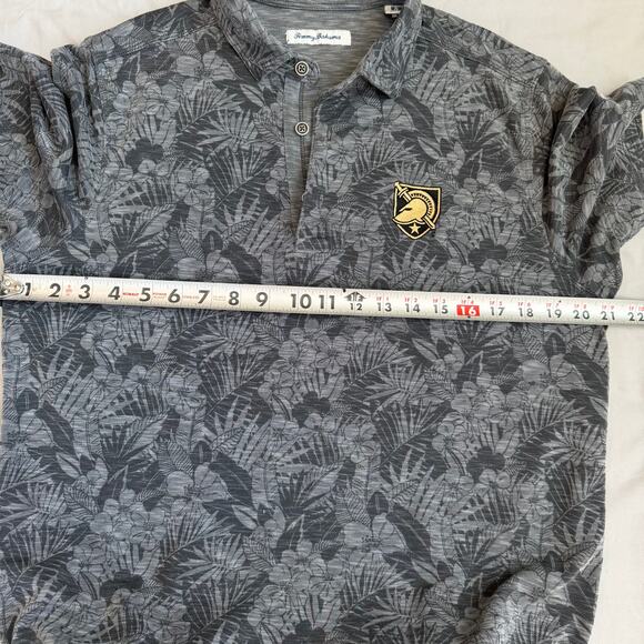 Tommy Bahama Army Black Knights West Point Tropical Print Short Sleeve Polo- M - Picture 6 of 8
